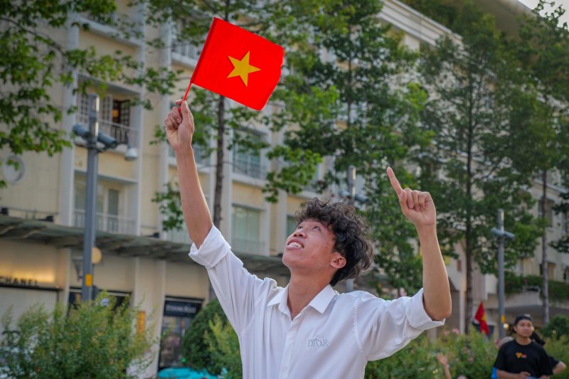 Vietnam is preparing to celebrate the 50th anniversary of the fall of Saigon and the end of the Vietnam War with a military parade on Wednesday. Young Vietnamese have flocked to downtown Ho Chi Minh City in anticipation this week. Photo by Thomas Maresca/UPI