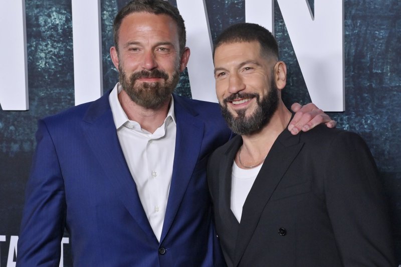 Ben Affleck (L) and Jon Bernthal attend the premiere of "The Accountant 2" at the TCL Chinese Theatre in the Hollywood section of Los Angeles on April 16. The film opens in theaters on Friday. Photo by Jim Ruymen/UPI
