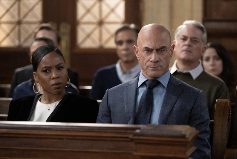 Danielle Mone Truitt and Chris Meloni star in "Law &amp; Order: Organized Crime," airing Thursdays. Photo courtesy of Peacock