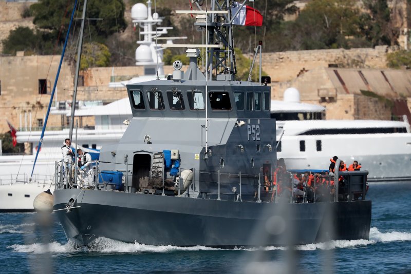 The Maltese Armed Forces confirmed there had been a fire aboard the Freedom Coalition Flotilla vessel, the Conscience, saying it was "closely monitoring situtation." File Photo by Domenic Aquilina/EPA-EFE