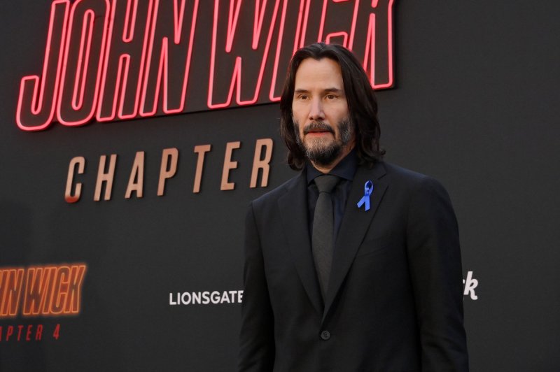 Keanu Reeves, seen at the 2023 "John Wick: Chapter 4" premiere in Los Angeles, participates in the "Wick Is Pain" documentary. File Photo by Jim Ruymen/UPI