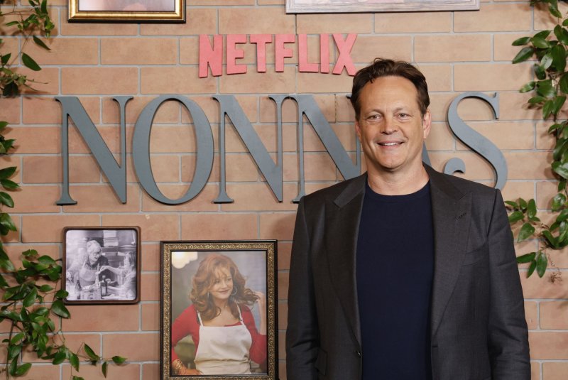 Vince Vaughn arrives on the red carpet at Netflix's "Nonnas" world premiere at the Plaza Hotel in New York City on Wednesday. Photo by John Angelillo/UPI